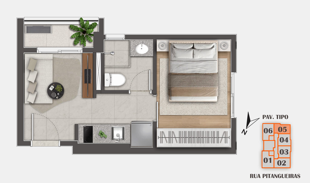 Apartamento, 1 quarto, 26 m² - Foto 13