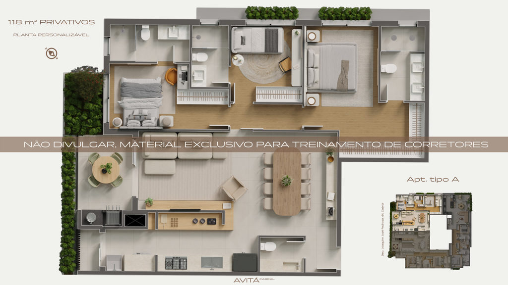 Planta - Planta Humanizada - Apt. tipo A