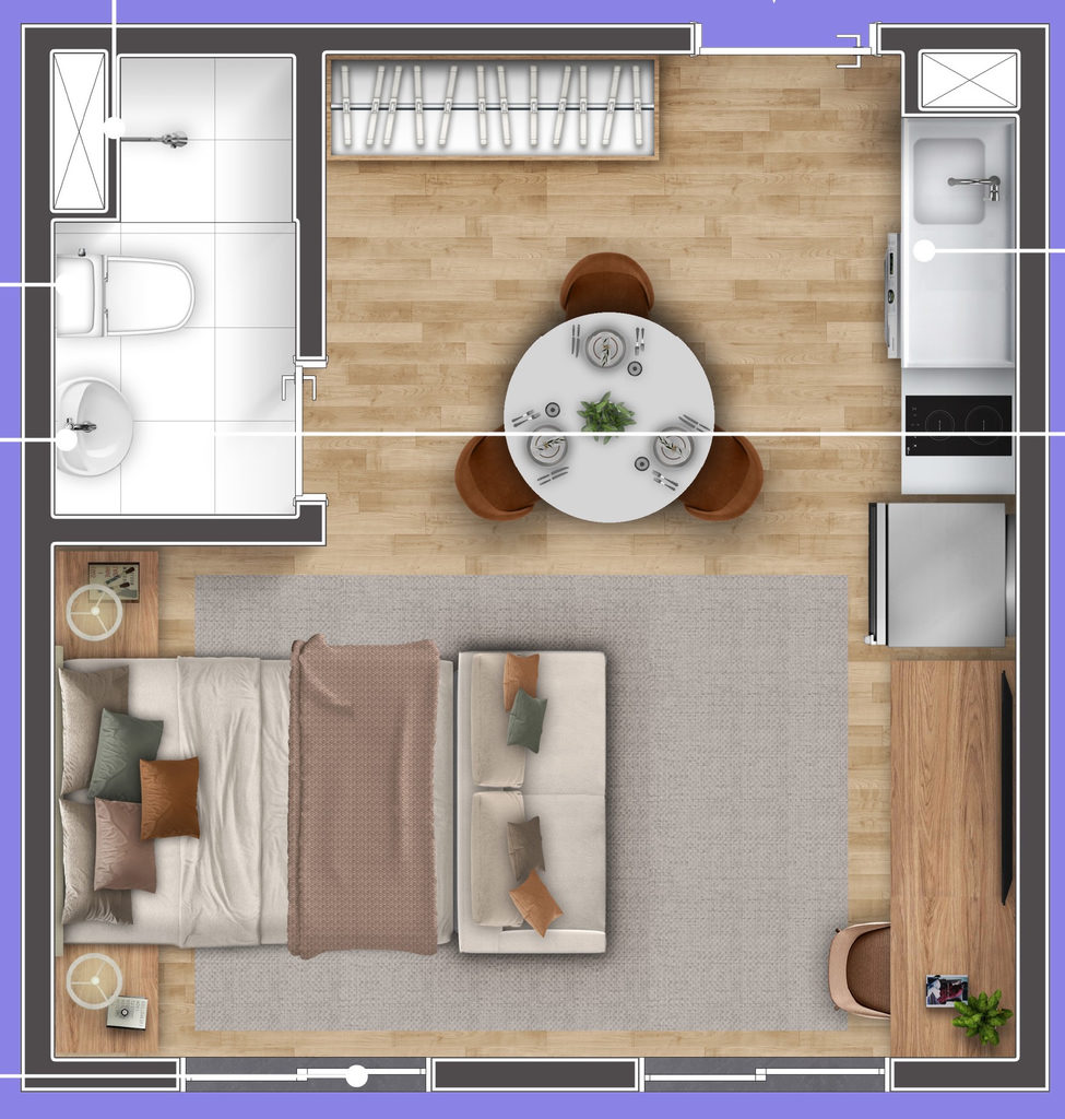 Apartamento, 1 quarto, 16 m² - Foto 6
