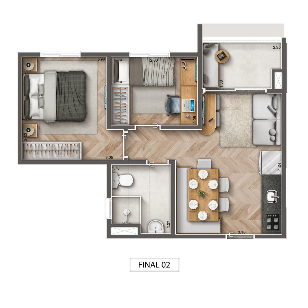 Apartamento, 1 quarto, 33 m² - Foto 33