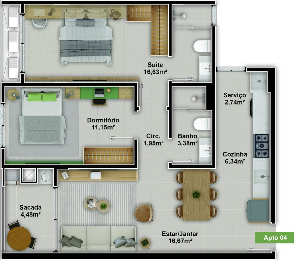Apartamento, 2 quartos, 65 m² - Foto 28