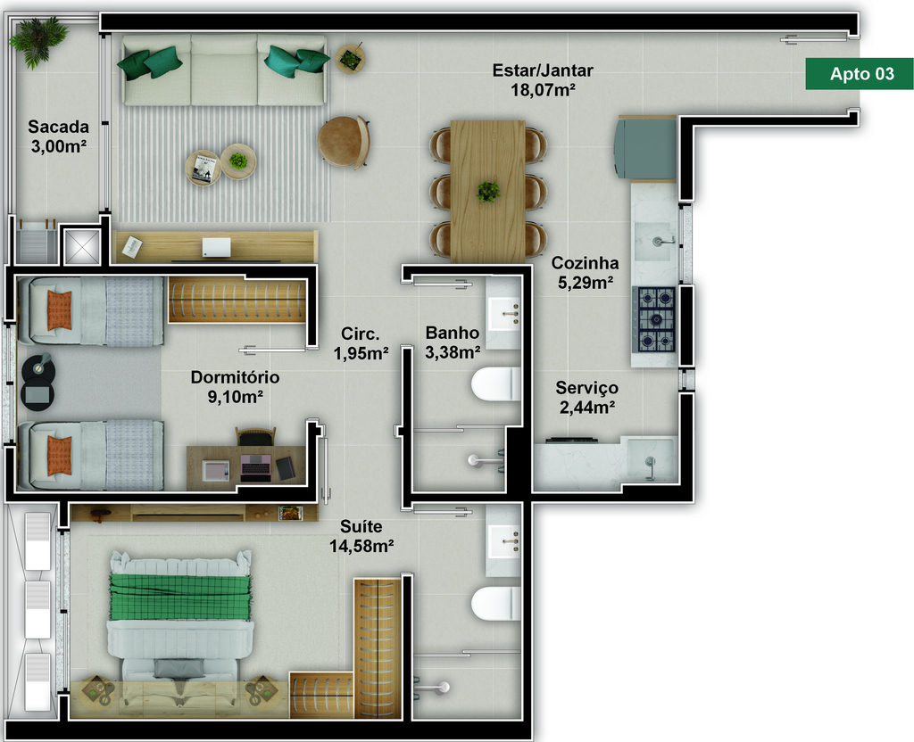 Apartamento, 2 quartos, 65 m² - Foto 27