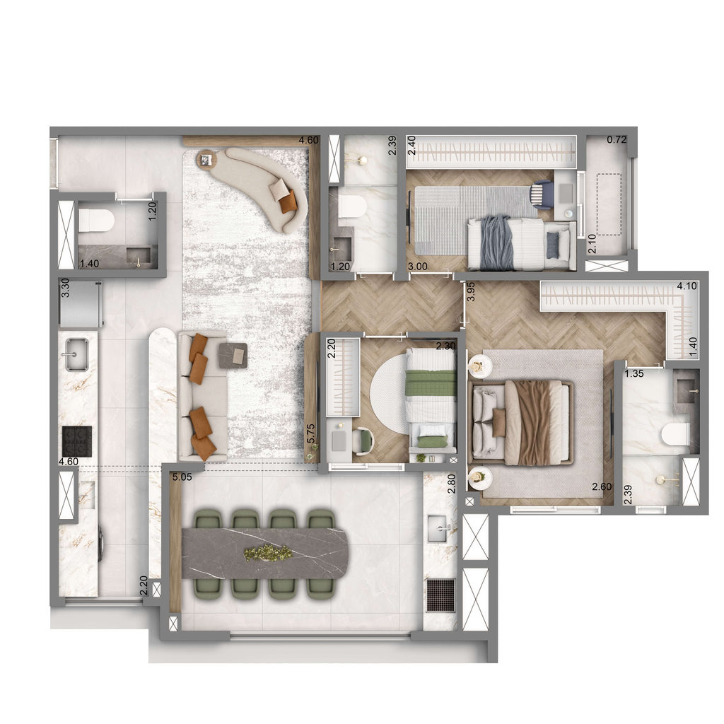 Apartamento, 3 quartos, 91 m² - Foto 22