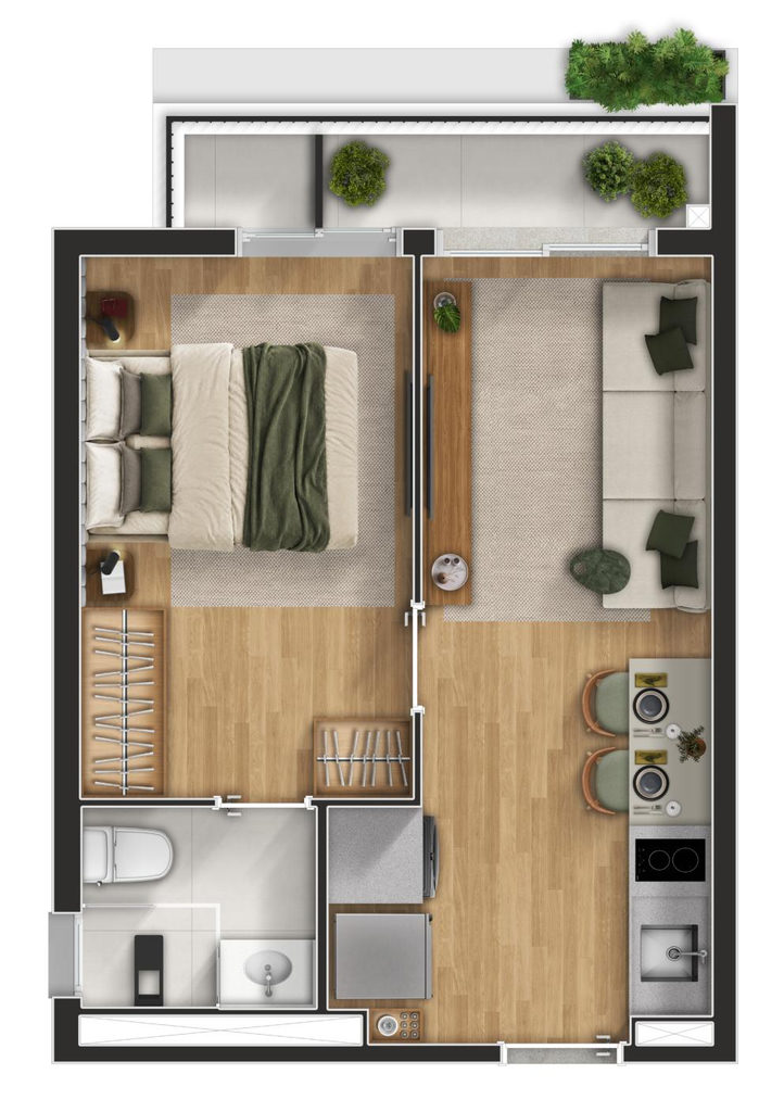 Apartamento, 1 quarto, 33 m² - Foto 16