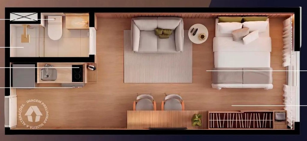 Apartamento, 1 quarto, 24 m² - Foto 33