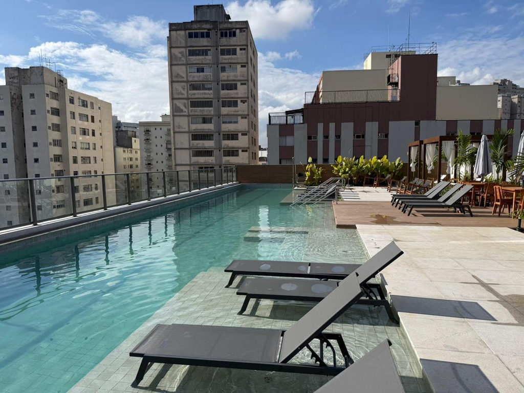 Piscina  - Apartamento Garden à venda em São Paulo, Bela Vista, com 1 quarto, 58,5m²