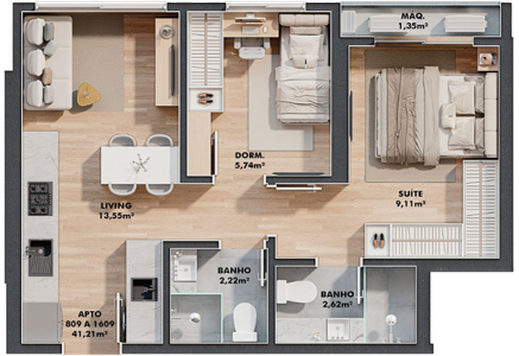 Apartamento, 1 quarto, 30 m² - Foto 38