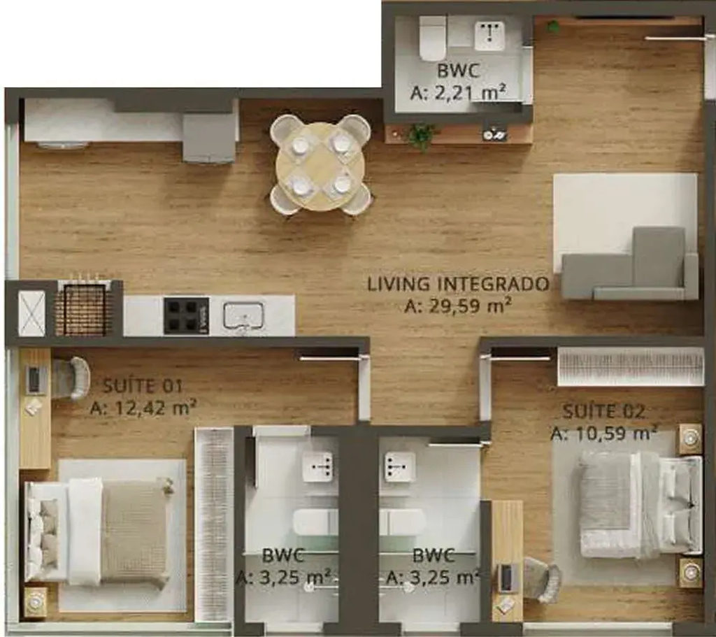 Apartamento, 1 quarto, 43 m² - Foto 34
