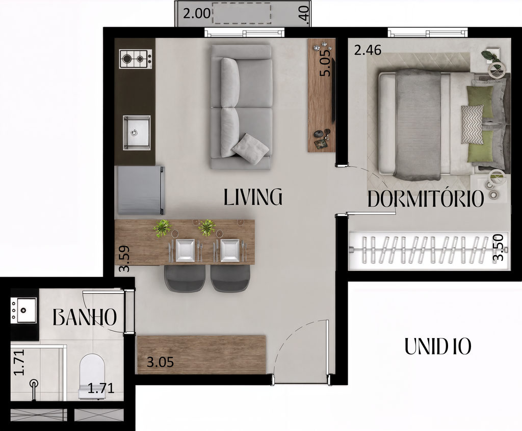 Apartamento, 1 quarto, 27 m² - Foto 14