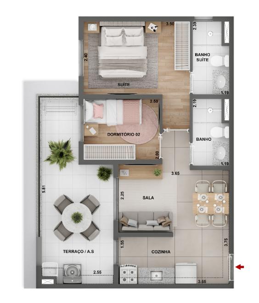 Apartamento, 2 quartos, 44 m² - Foto 19