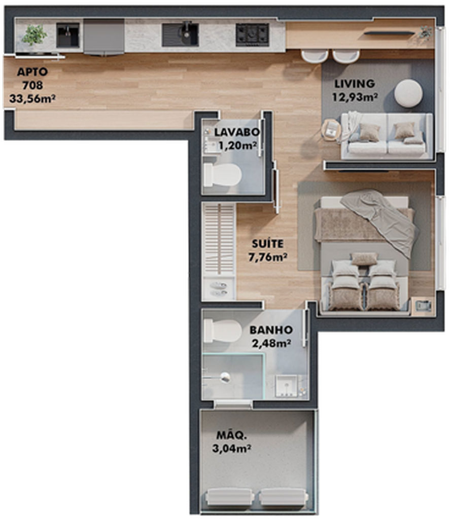 Apartamento, 1 quarto, 30 m² - Foto 34
