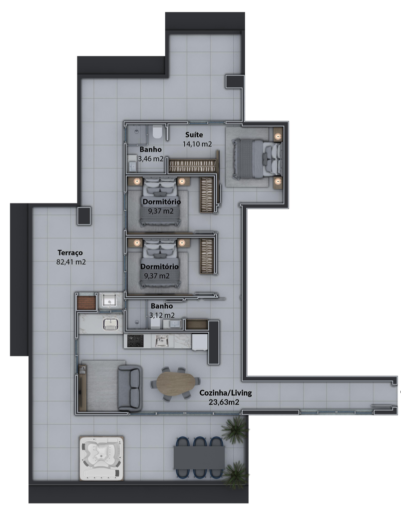 Apartamento, 2 quartos, 81 m² - Foto 82