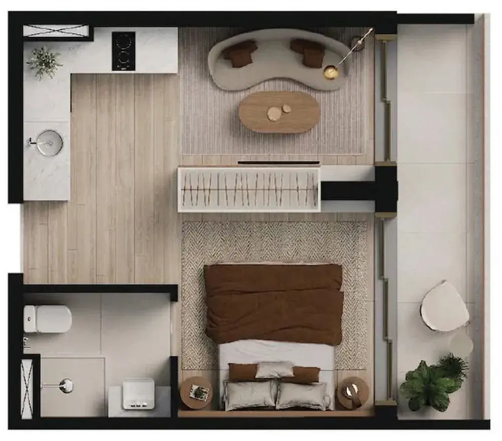 Apartamento, 1 quarto, 27 m² - Foto 53