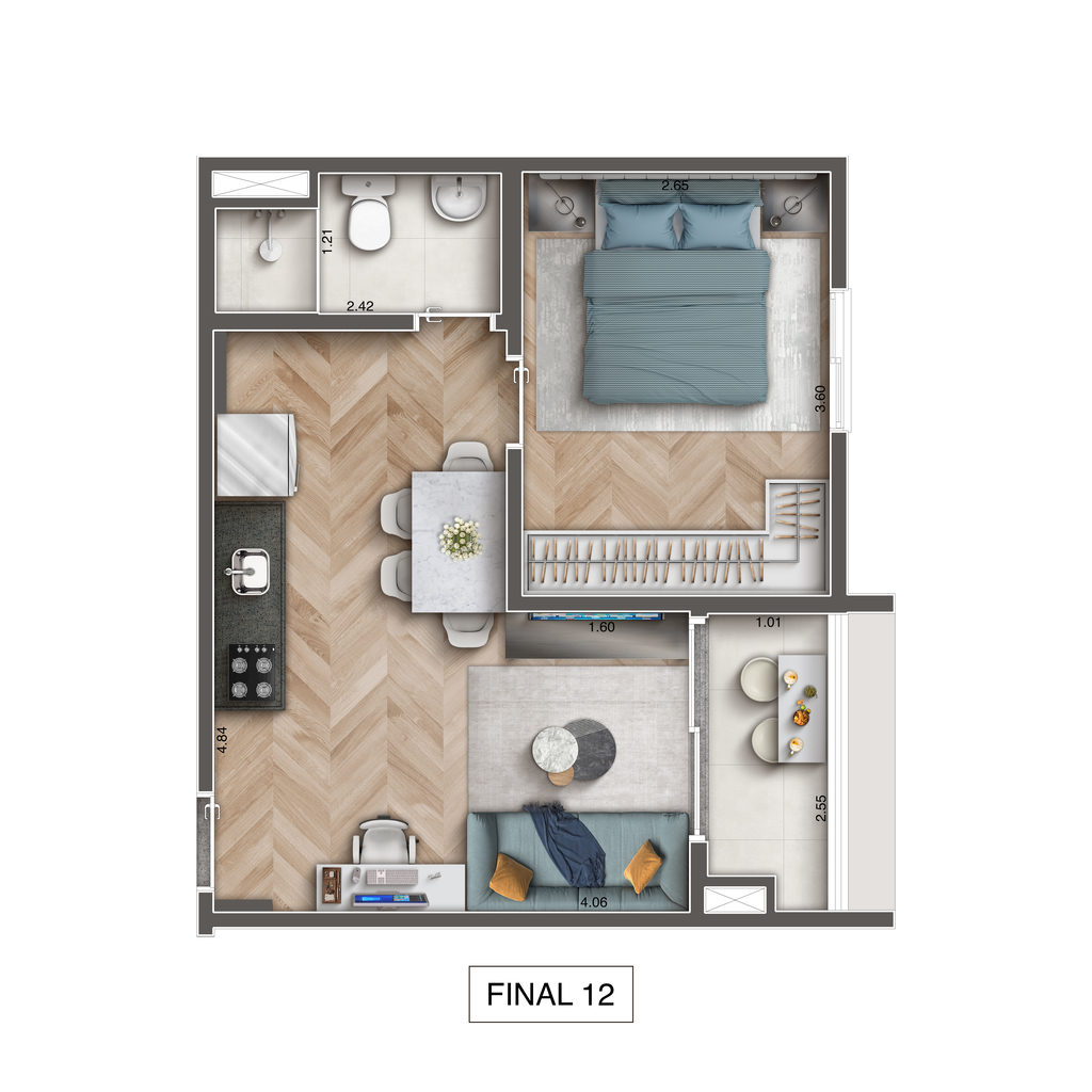 Apartamento, 1 quarto, 33 m² - Foto 24
