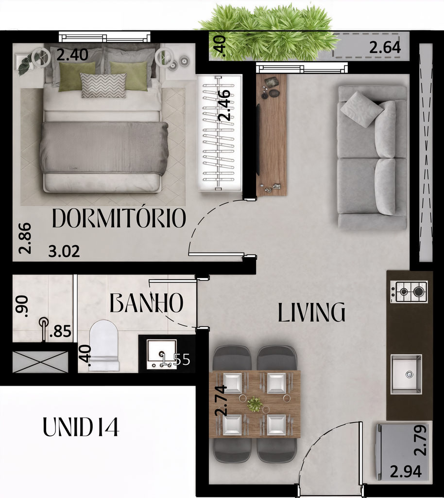 Apartamento, 1 quarto, 27 m² - Foto 18
