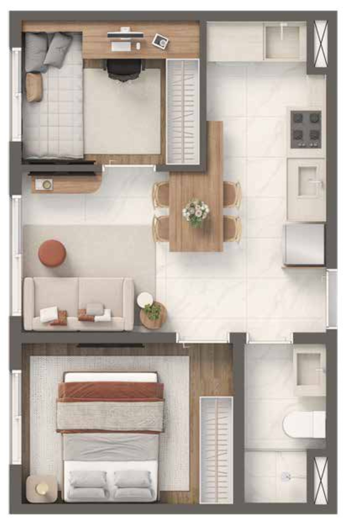 Apartamento, 2 quartos, 35 m² - Foto 16