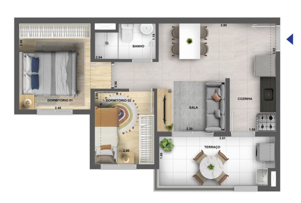 Apartamento, 2 quartos, 32 m² - Foto 22