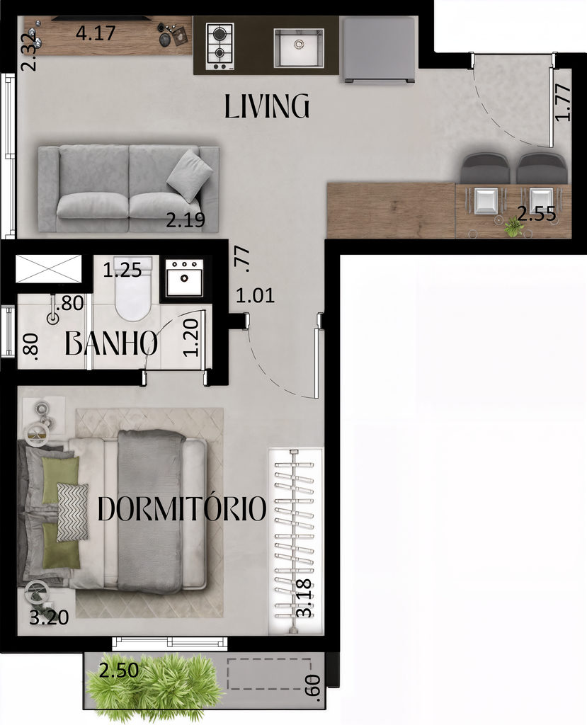 Apartamento, 1 quarto, 27 m² - Foto 20