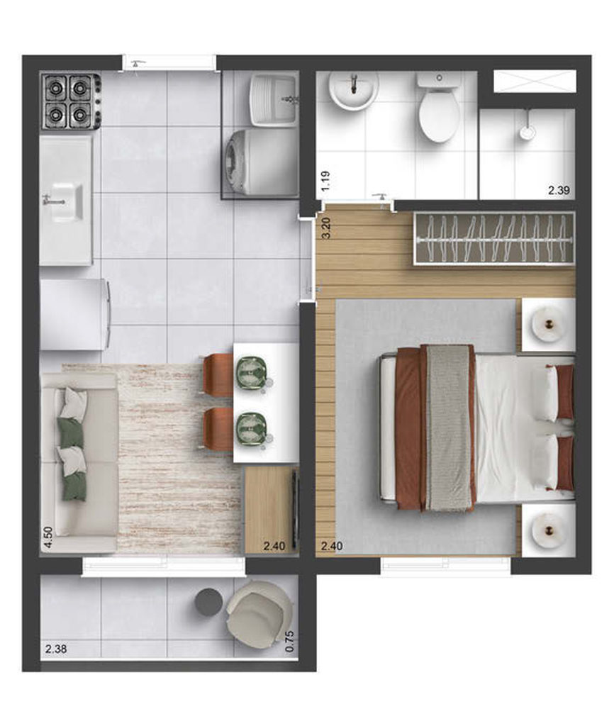 Apartamento, 1 quarto, 26 m² - Foto 20