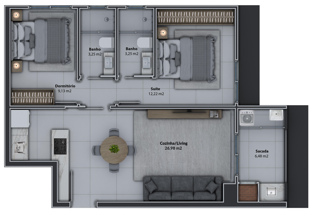 Apartamento, 2 quartos, 81 m² - Foto 62