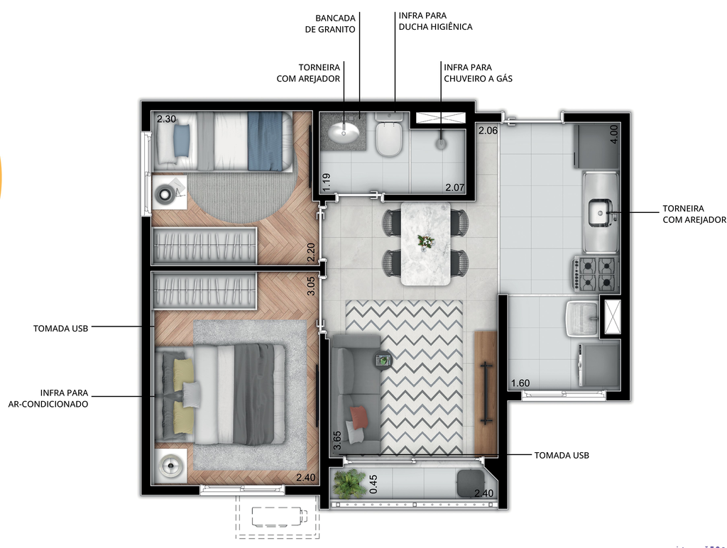 Apartamento, 2 quartos, 36 m² - Foto 22