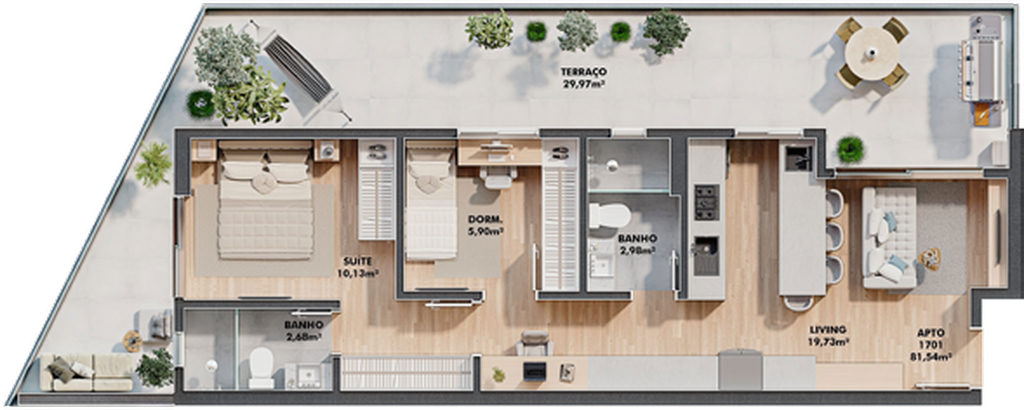 Apartamento, 1 quarto, 30 m² - Foto 50