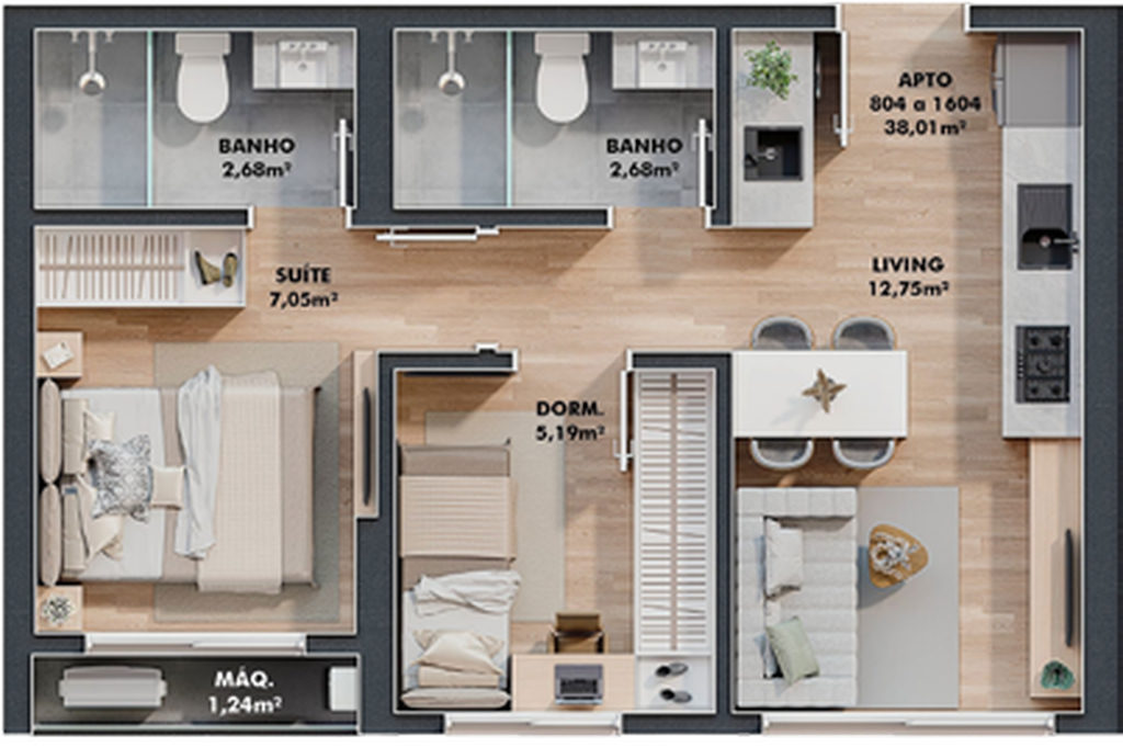 Apartamento, 1 quarto, 30 m² - Foto 37