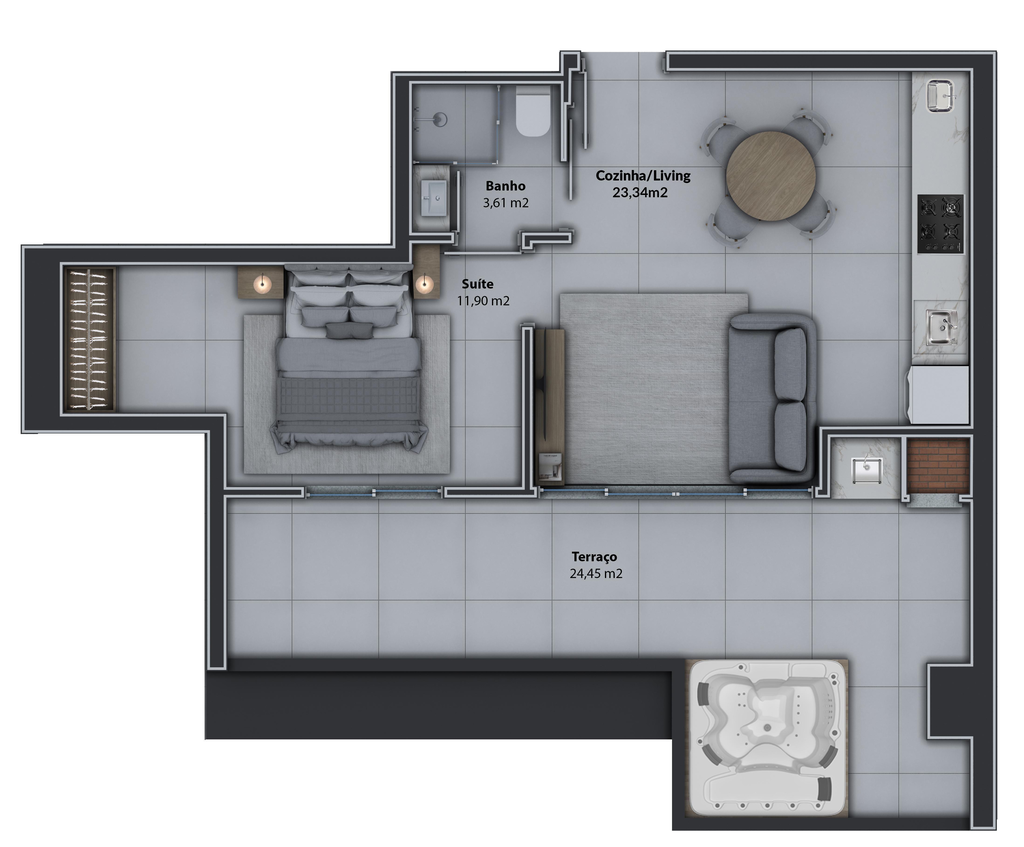 Apartamento, 2 quartos, 81 m² - Foto 59