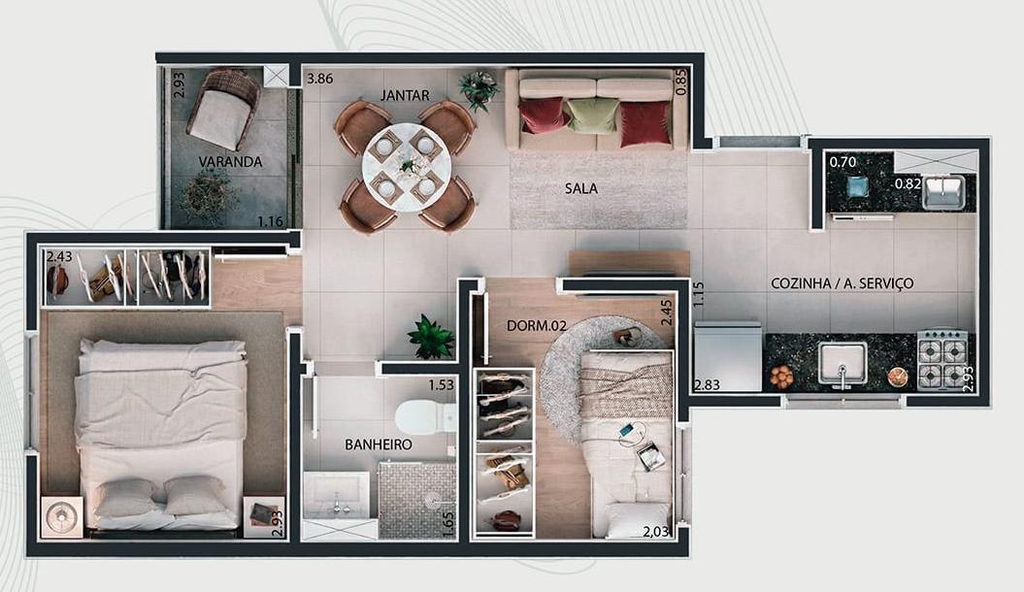 Apartamento, 2 quartos, 36 m² - Foto 32