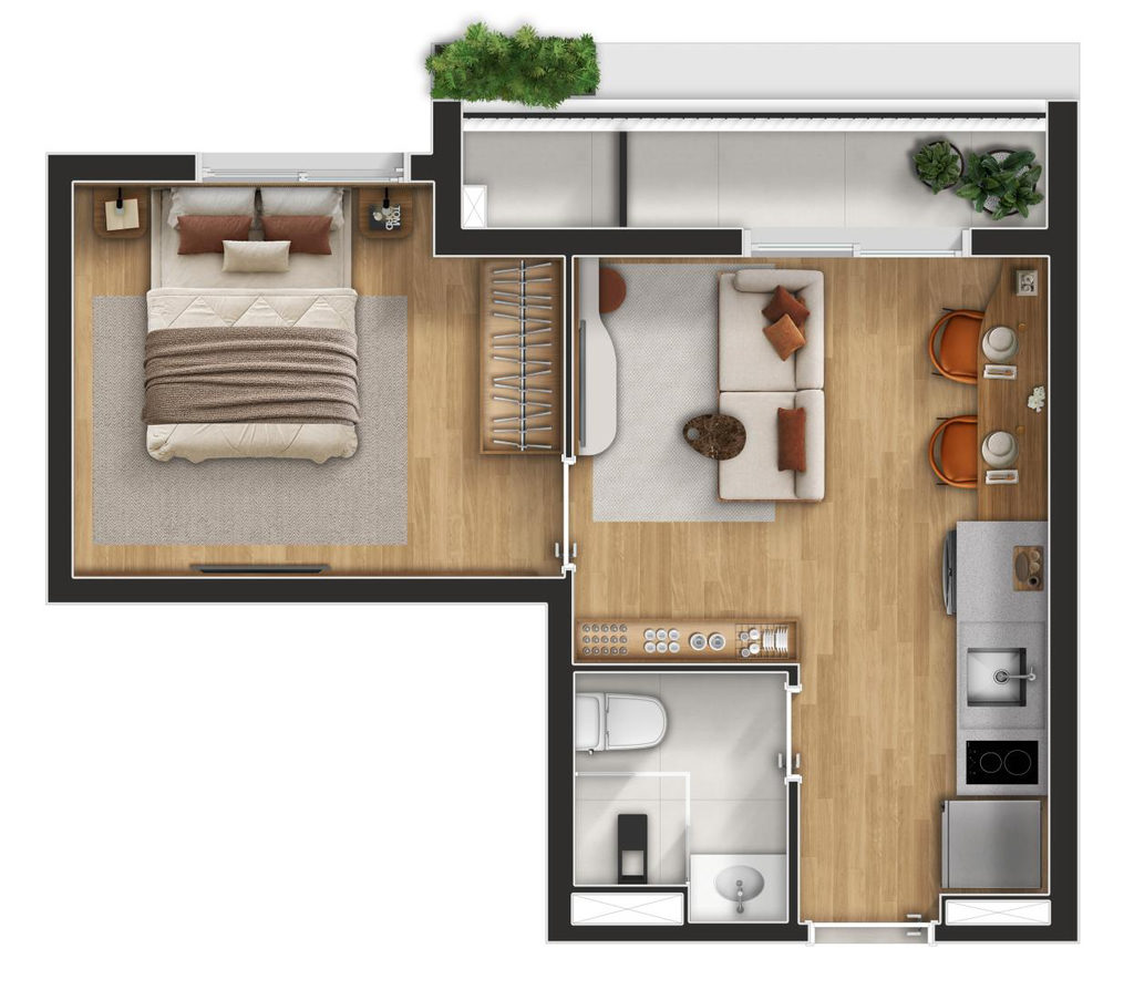 Apartamento, 1 quarto, 33 m² - Foto 15