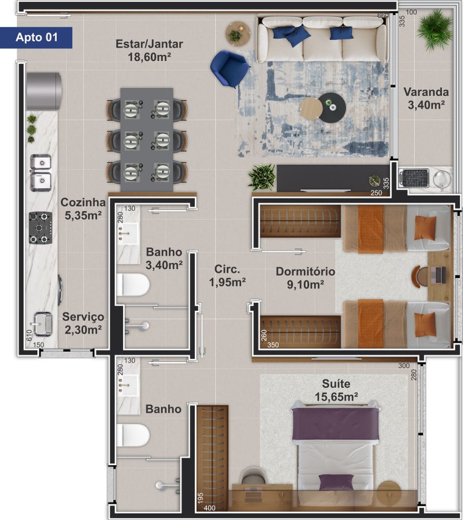 Apartamento, 2 quartos, 62 m² - Foto 32