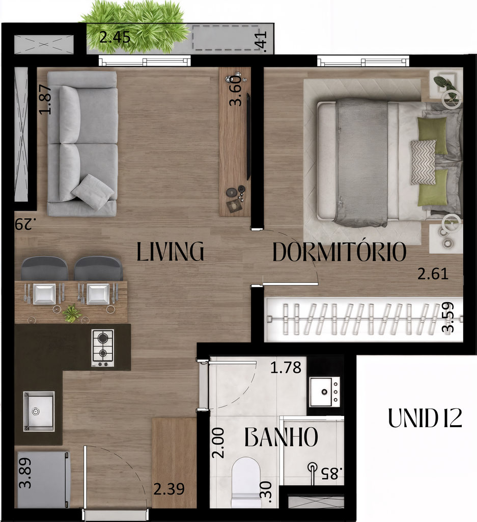 Apartamento, 1 quarto, 27 m² - Foto 16