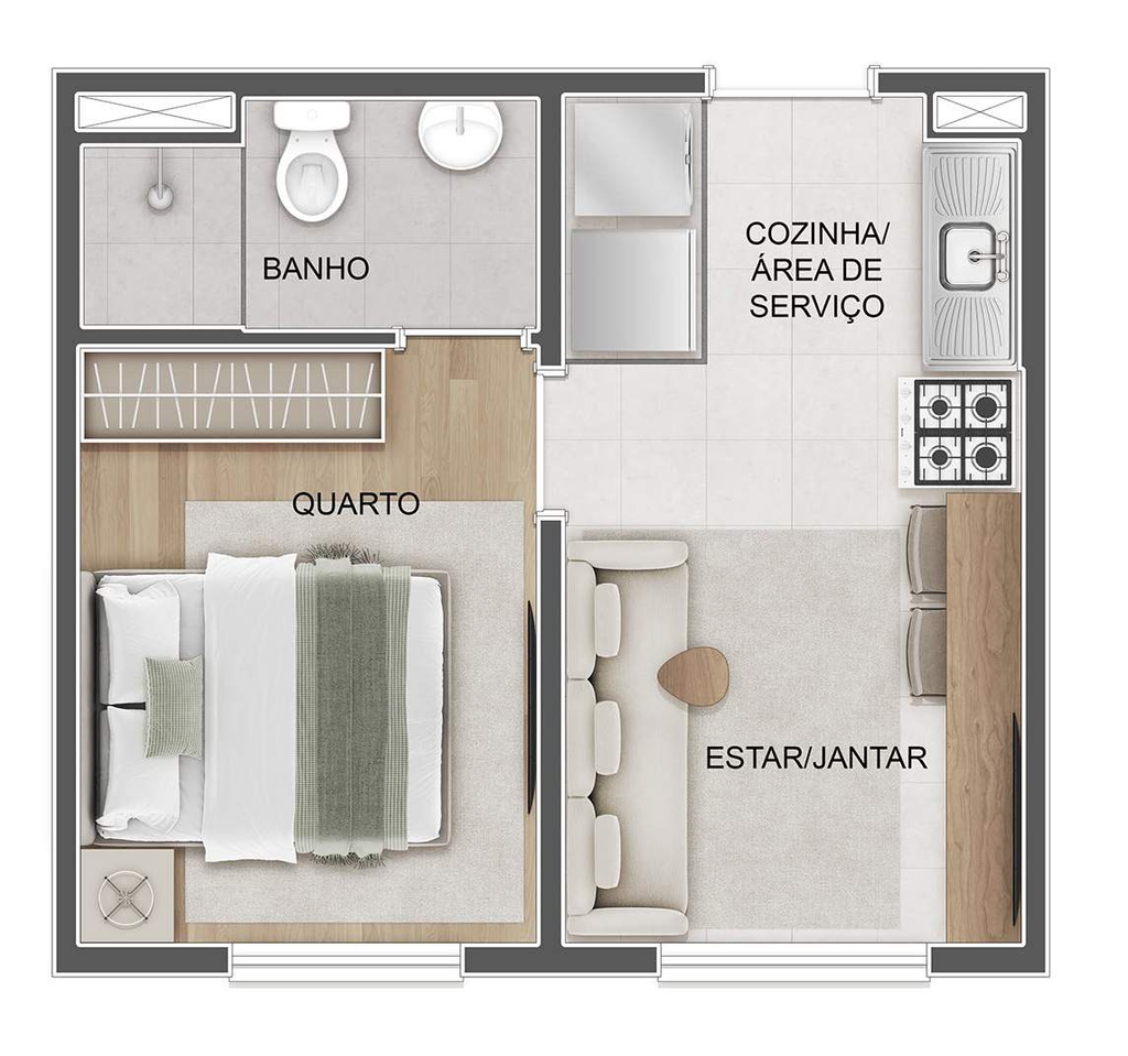 Apartamento, 1 quarto, 28 m² - Foto 34