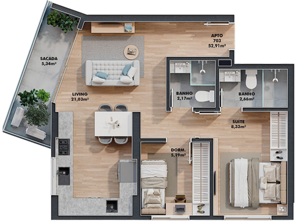 Apartamento, 1 quarto, 30 m² - Foto 46
