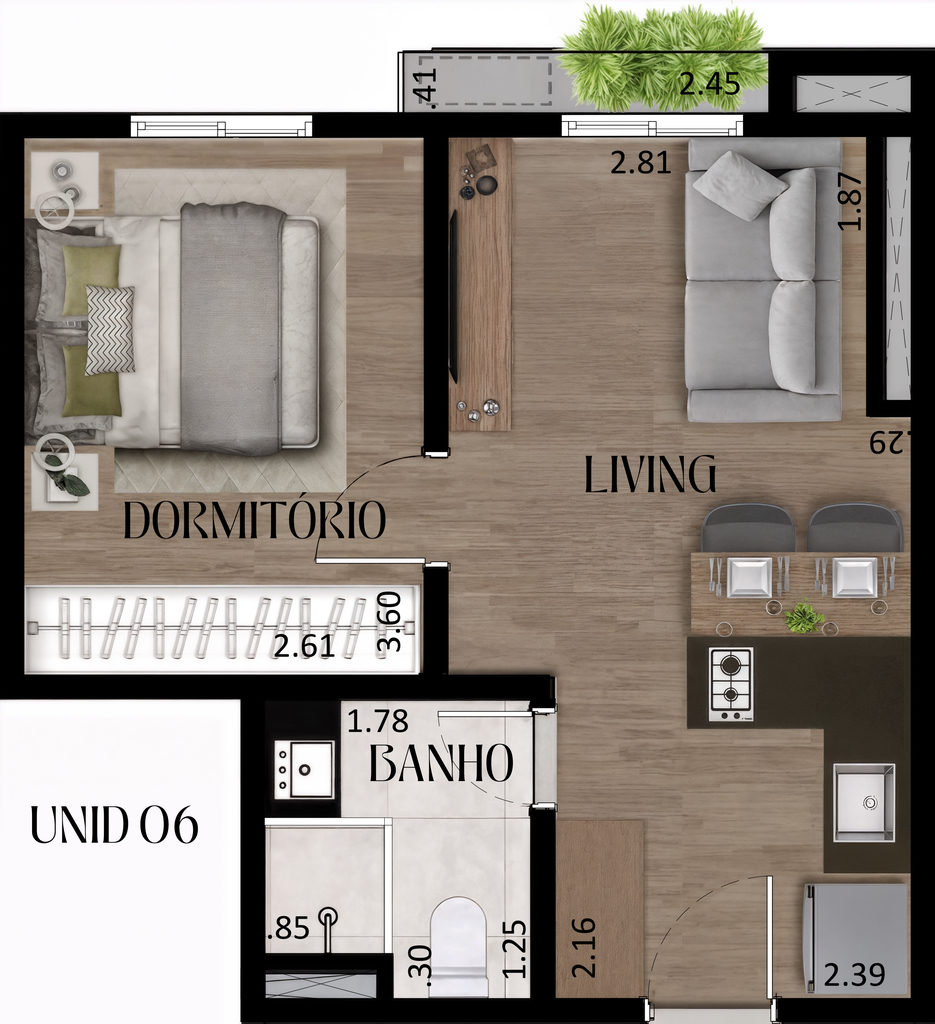 Apartamento, 1 quarto, 27 m² - Foto 10