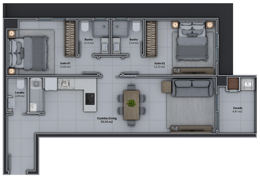 Apartamento, 2 quartos, 81 m² - Foto 64