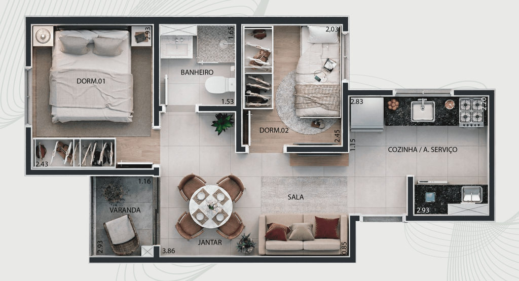 Apartamento, 2 quartos, 36 m² - Foto 31