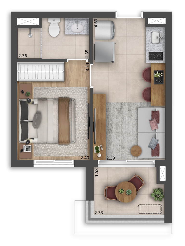 Apartamento, 2 quartos, 48 m² - Foto 34