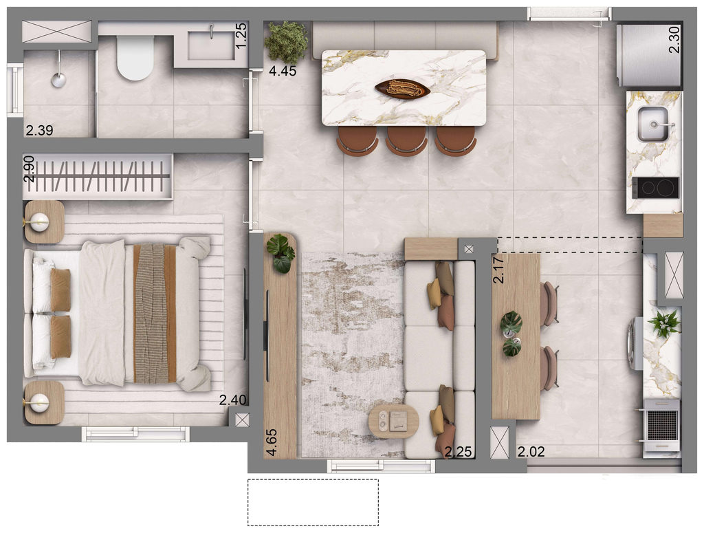 Apartamento, 2 quartos, 34 m² - Foto 22