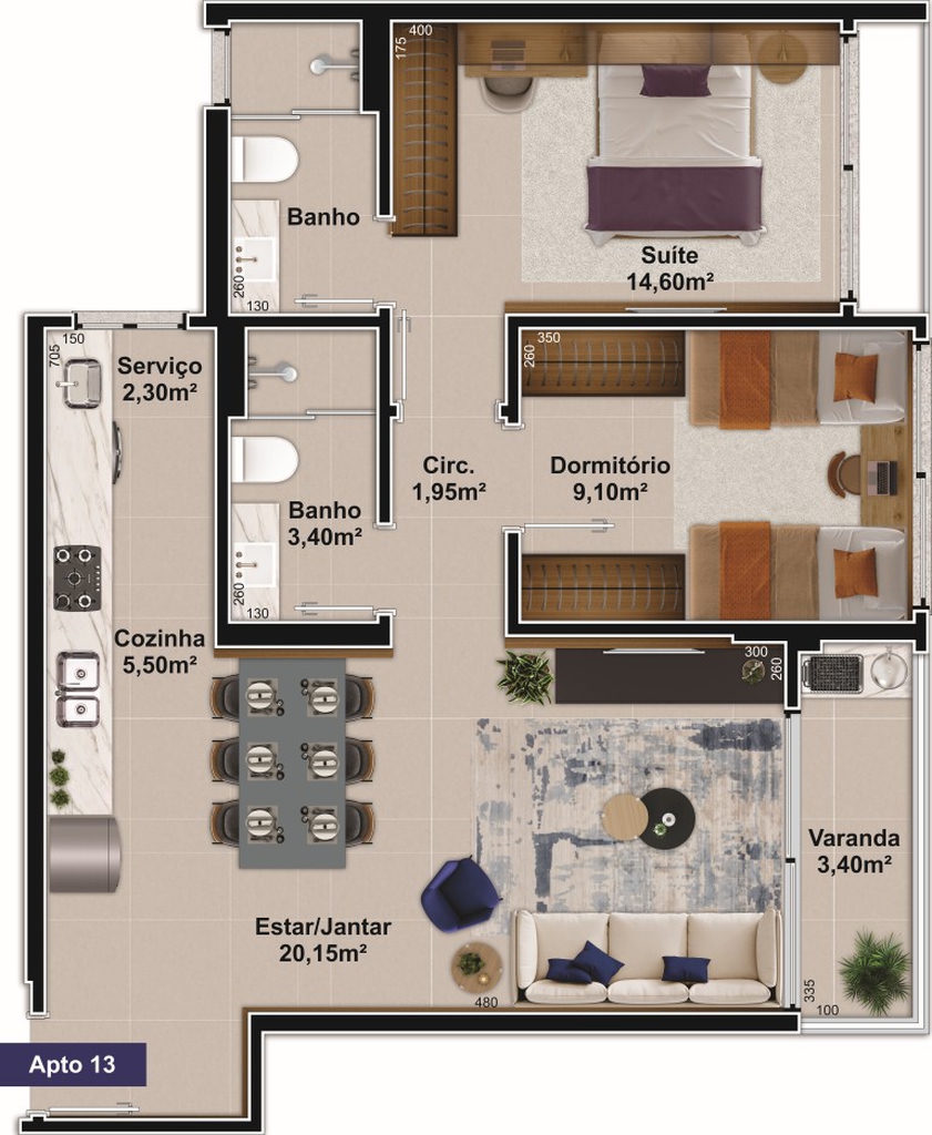Apartamento, 2 quartos, 62 m² - Foto 35