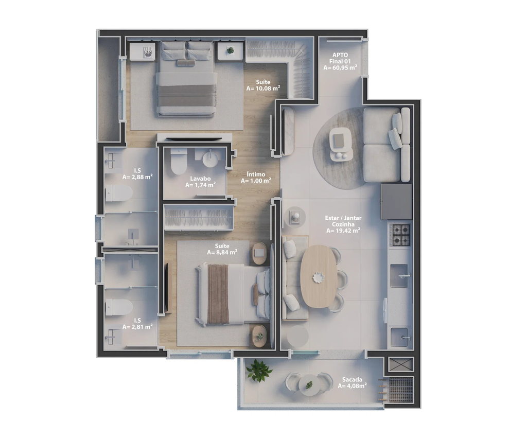 Apartamento, 1 quarto, 37 m² - Foto 25