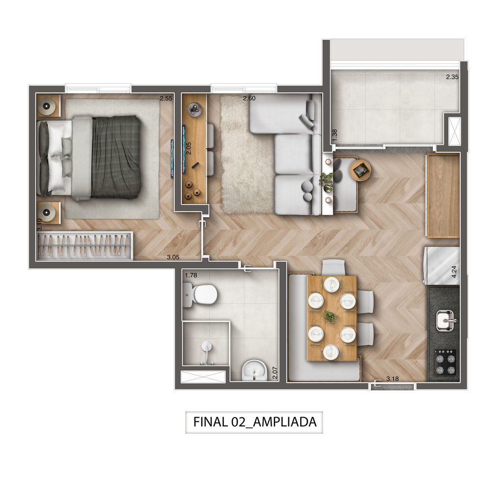 Apartamento, 1 quarto, 33 m² - Foto 34