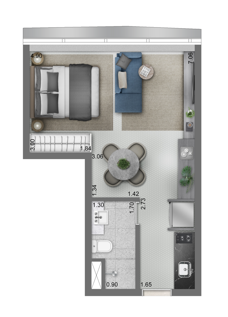 Apartamento, 1 quarto, 35 m² - Foto 10