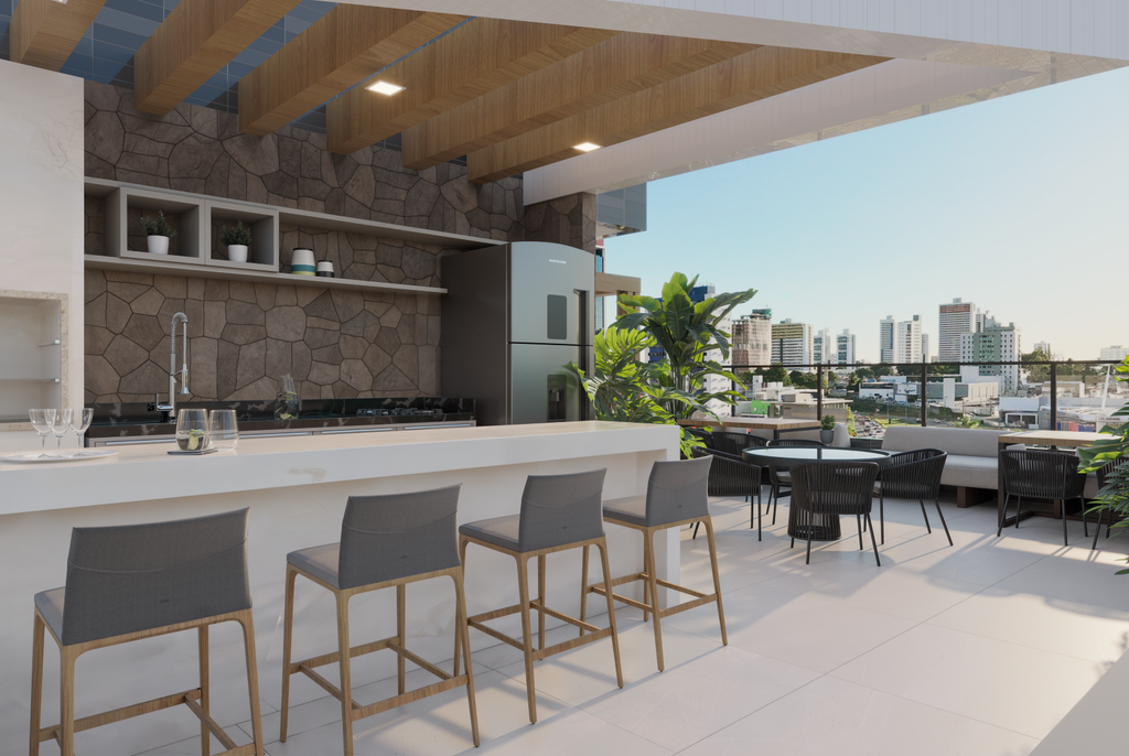 250 churrasqueira - Apartamento à venda em João Pessoa, Brisamar, com 1 quarto, 42,29m²