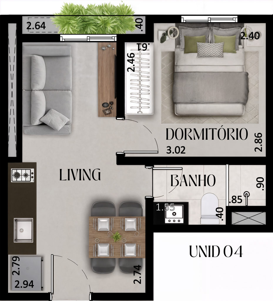 Apartamento, 1 quarto, 27 m² - Foto 8