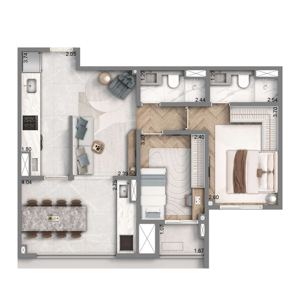 Apartamento, 2 quartos, 92 m² - Foto 19
