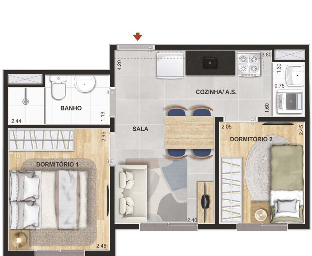 Apartamento, 2 quartos, 33 m² - Foto 30