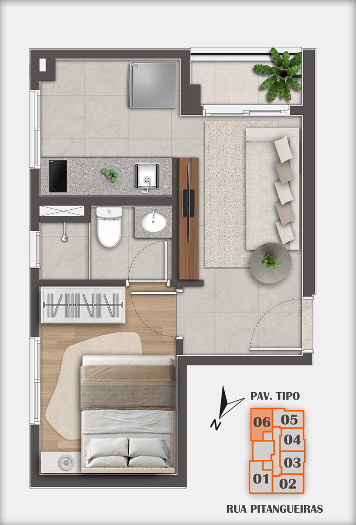 Apartamento, 1 quarto, 26 m² - Foto 14