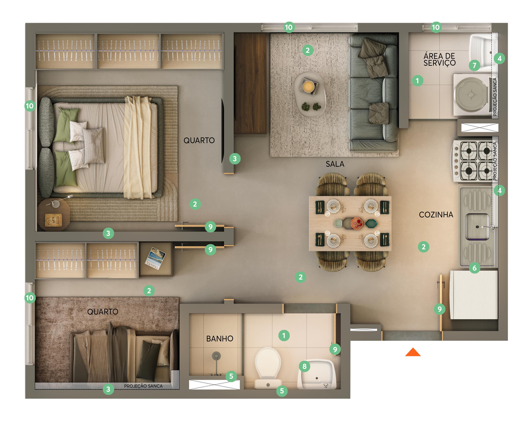 Apartamento, 2 quartos, 35 m² - Foto 17