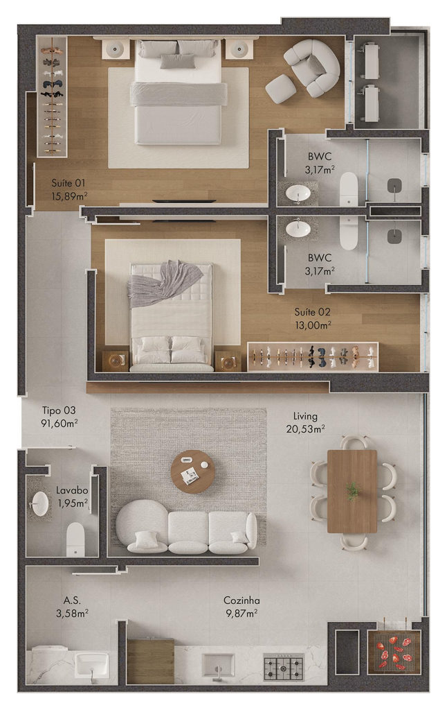 Apartamento, 3 quartos, 84 m² - Foto 23